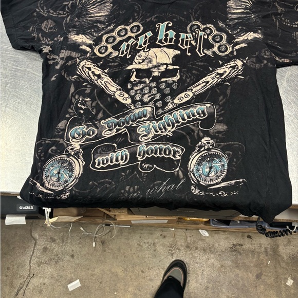 XZAVIER Black Short Sleeve Tee with Vintage Y2K Graphic ("RARE ") - Picture 2 of 5